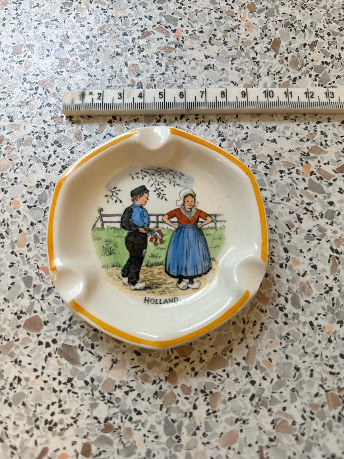 Vintage Holland Asbak met Hollands Tafereel, Ophalen of Verzenden