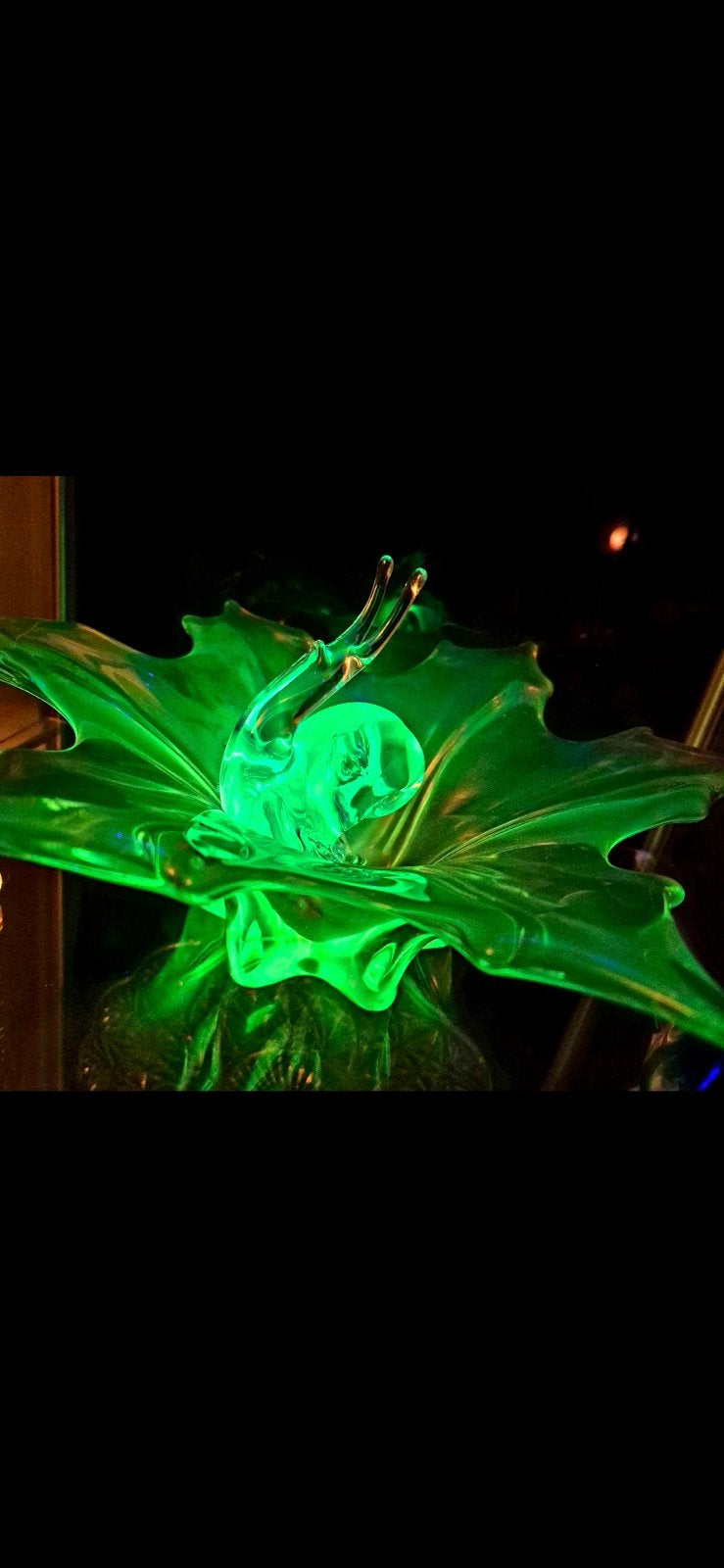 Uranium glas slak bottaro, Antiek en Kunst, Antiek | Glas en Kristal, Ophalen of Verzenden