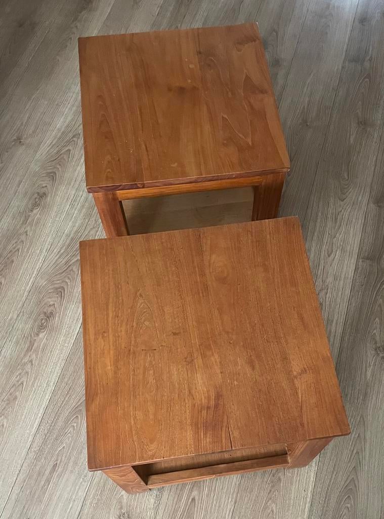 Salon taafe, Minder dan 55 cm, Gebruikt, Vierkant, Hout