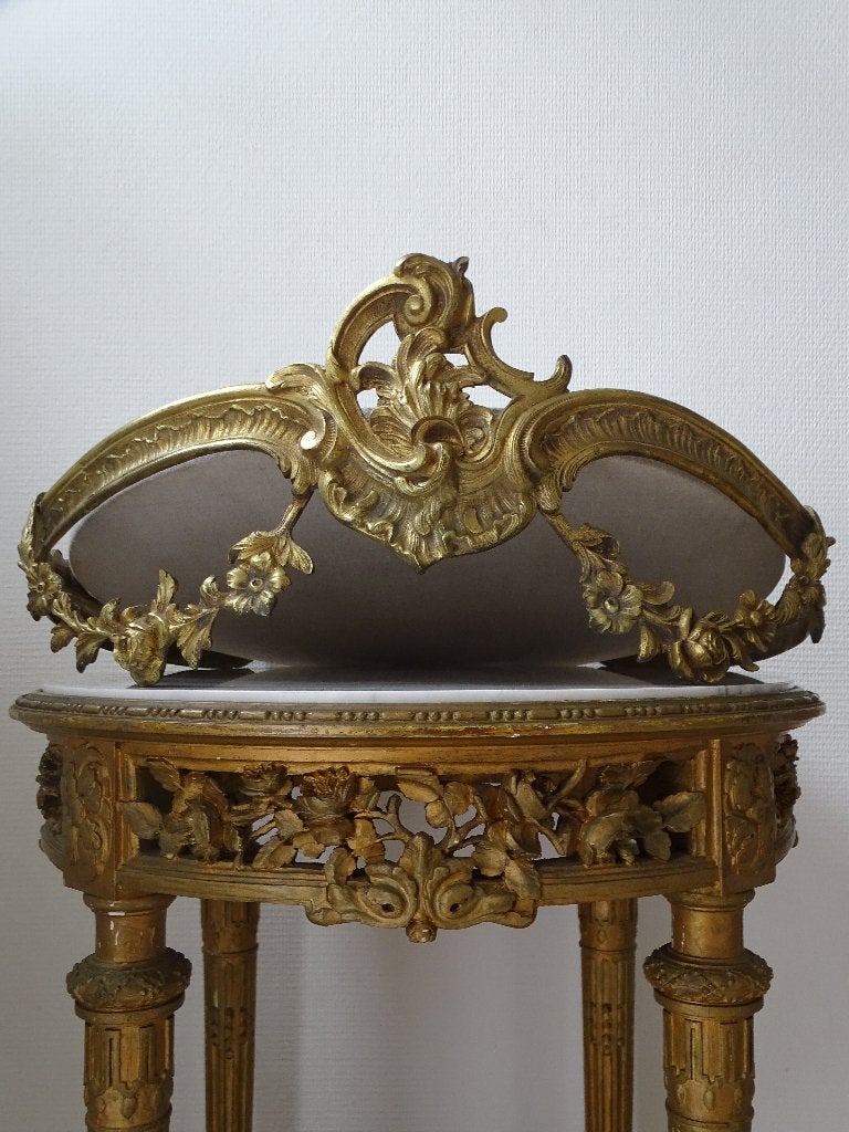 Bronzen bedhemel met guirlandes, Ophalen of Verzenden