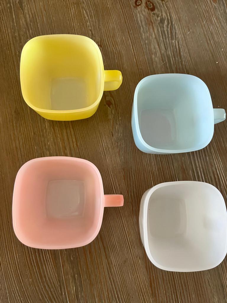 Vintage Opale France Kopjes Set, Ophalen of Verzenden