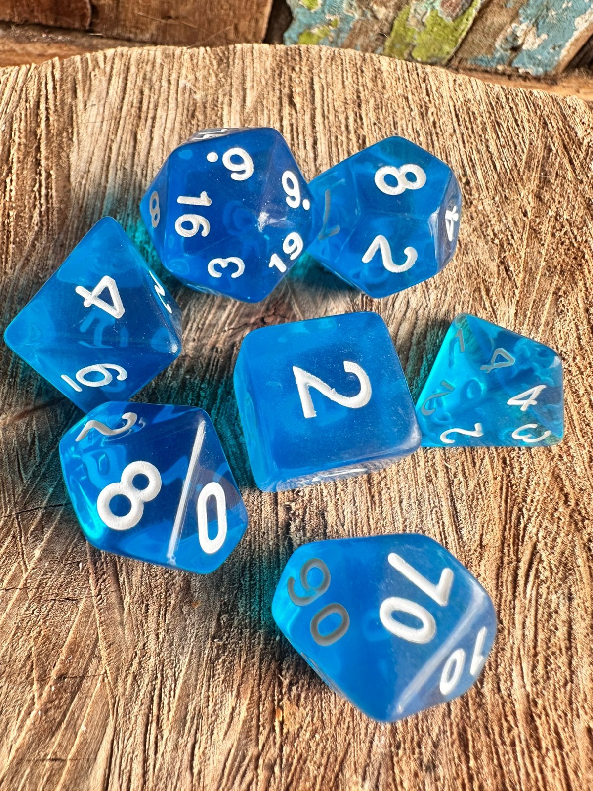 DND dice / dobbelstenen set / blauw / D&D / nieuw, Hobby en Vrije tijd, Gezelschapsspellen | Overige, Ophalen of Verzenden, Zo goed als nieuw