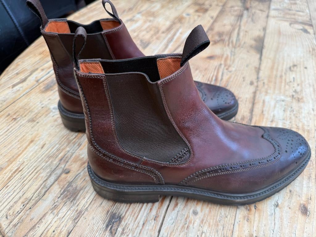 Santoni winter boots maat 8,5, Kleding | Heren, Schoenen, Bruin, Verzenden, Boots, Santoni