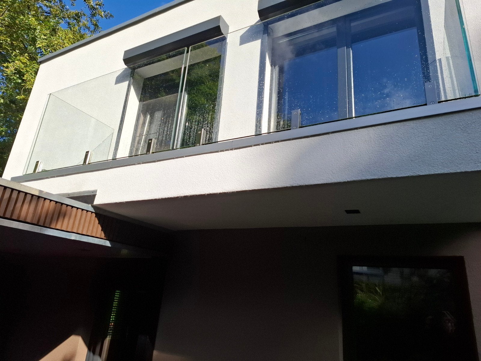 Glazen balustrade met klemmen - Zo goed als nieuw, Minder dan 80 cm, 80 tot 120 cm, Ophalen of Verzenden, Zo goed als nieuw
