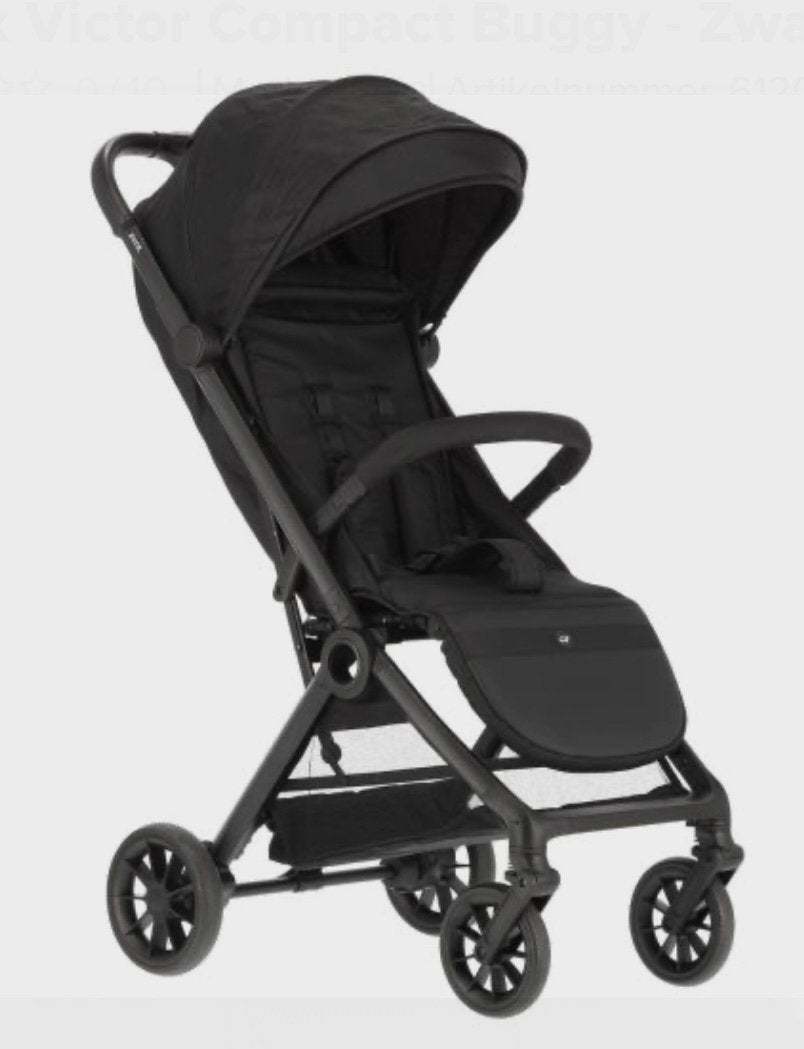 Puck Victor Compact Buggy - Zwart, Ophalen, Nieuw, Verstelbare rugleuning