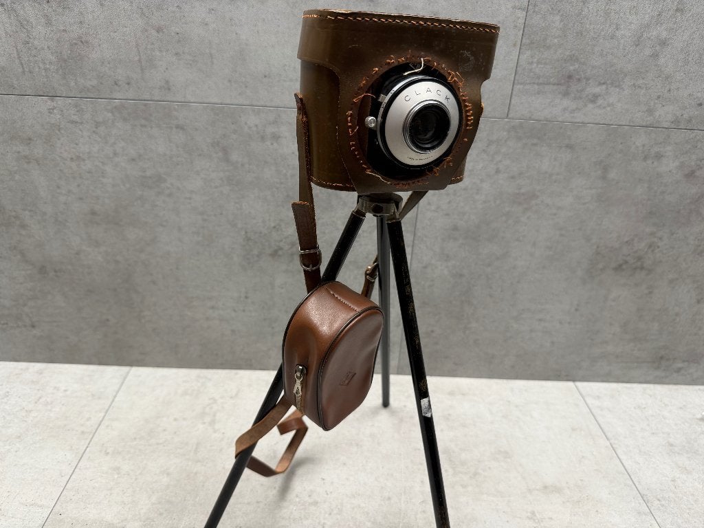 Agfa Clack camera op statief met flitser - 11445, Ophalen of Verzenden, Compact, Overige Merken