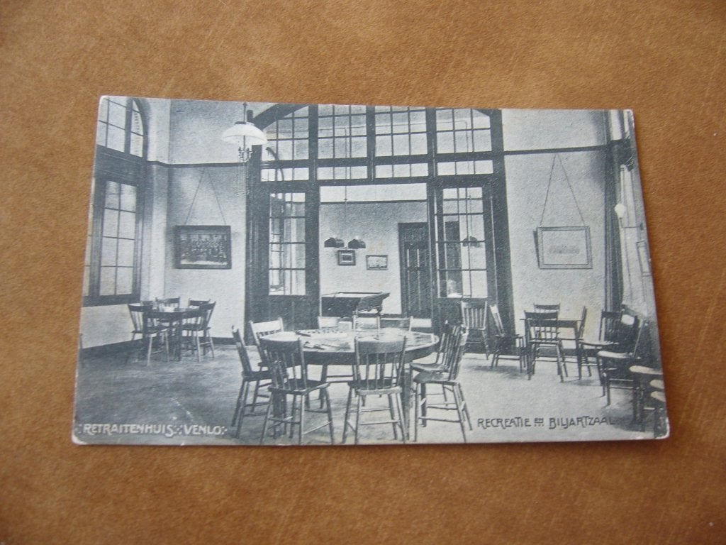 VENLO  =  RECREATIE EN BILJARTZAAL IN RETRAITEHUIS BRIEFK., Ophalen of Verzenden, 1920 tot 1940, Gelopen, Limburg