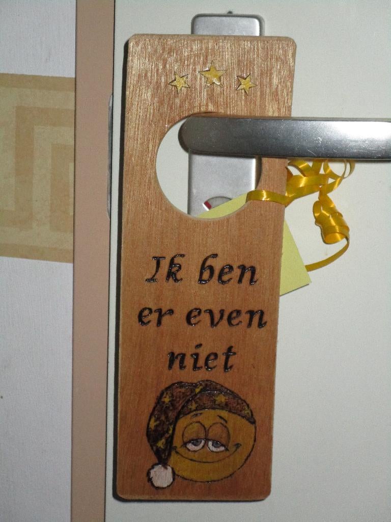 Welkom deurhangers / naamborden Pyrografie Creamar, Hout, Nieuw, Ophalen of Verzenden, Handgemaakt