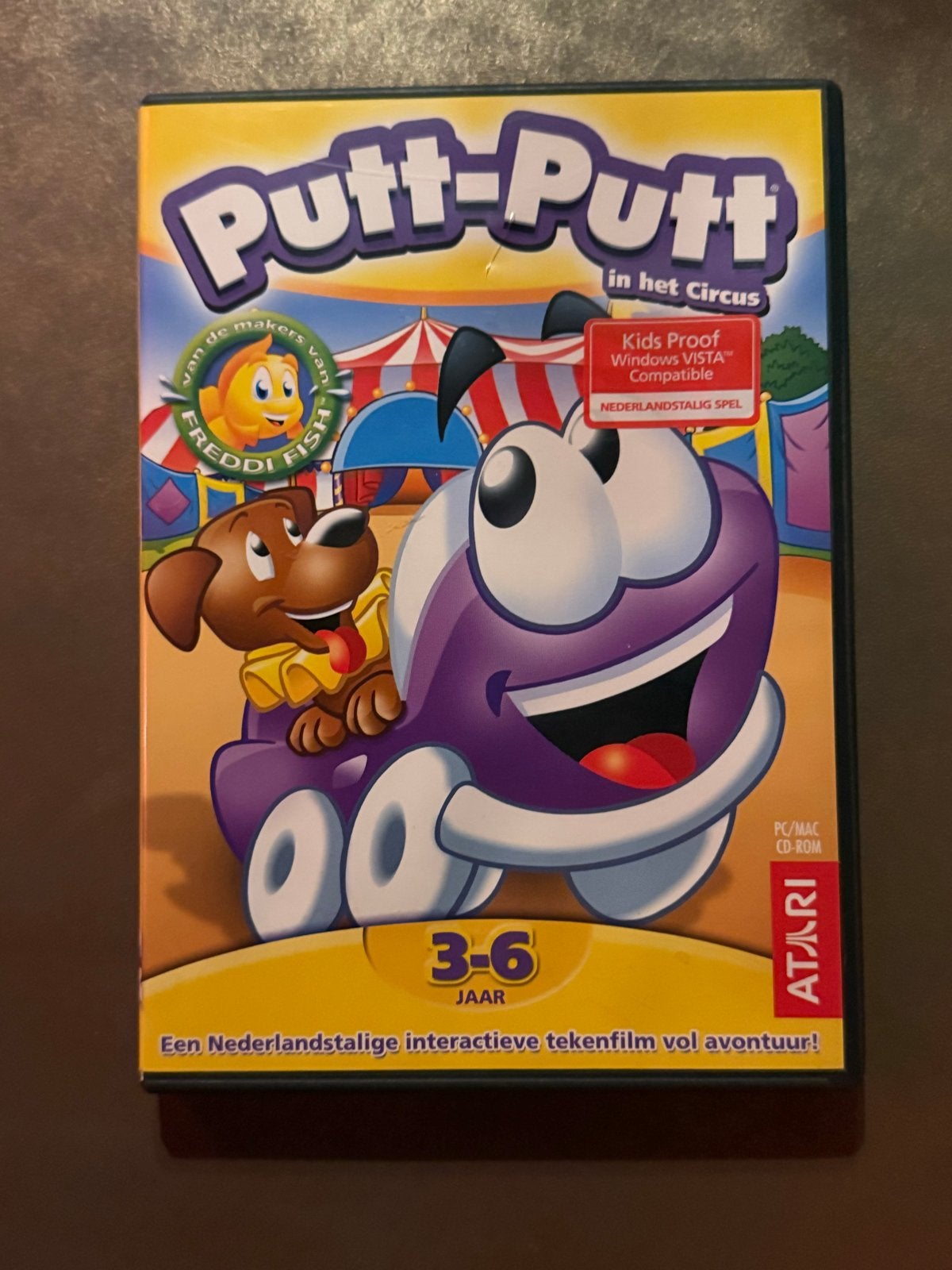 Putt-Putt in het Circus PC/MAC CD-ROM (3-6 jaar), Puzzel en Educatief, 1 speler, Ophalen of Verzenden, Zo goed als nieuw