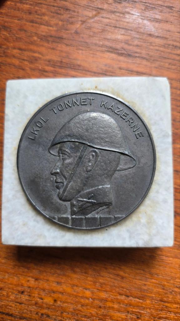 Historische medaille Lkol Tonnet Kazerne, Dec. 1978, Ophalen of Verzenden, Landmacht, Nederland