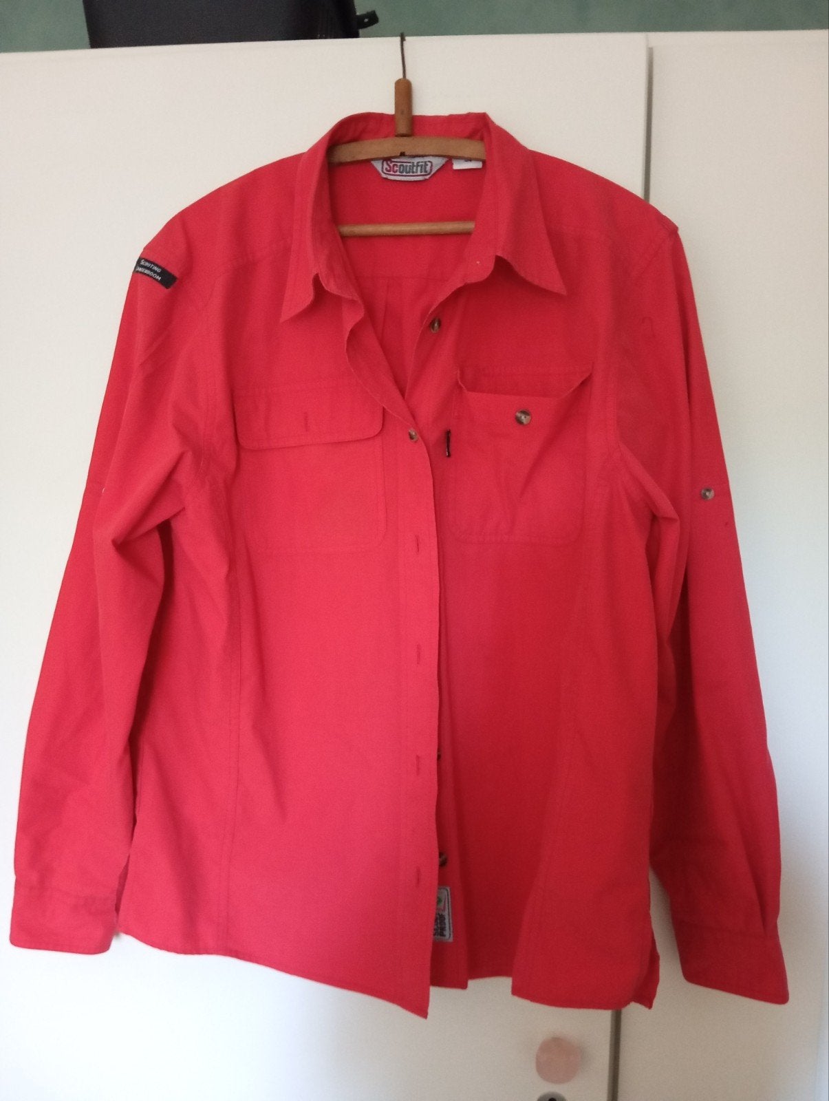 scouting blouse - Bever - Dames maat 44, Ophalen of Verzenden, Zo goed als nieuw, Maat 42/44 (L), Rood