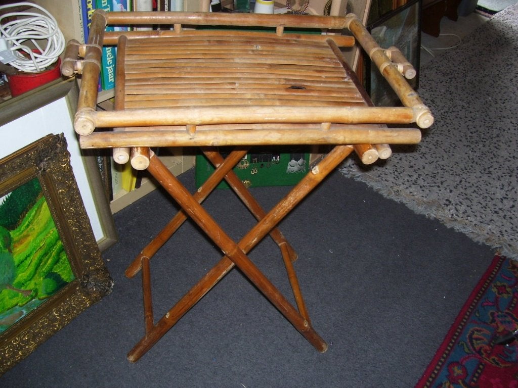DIENBLAD BAMBOE, Ophalen, Zo goed als nieuw, Dienblad, Met handvatten