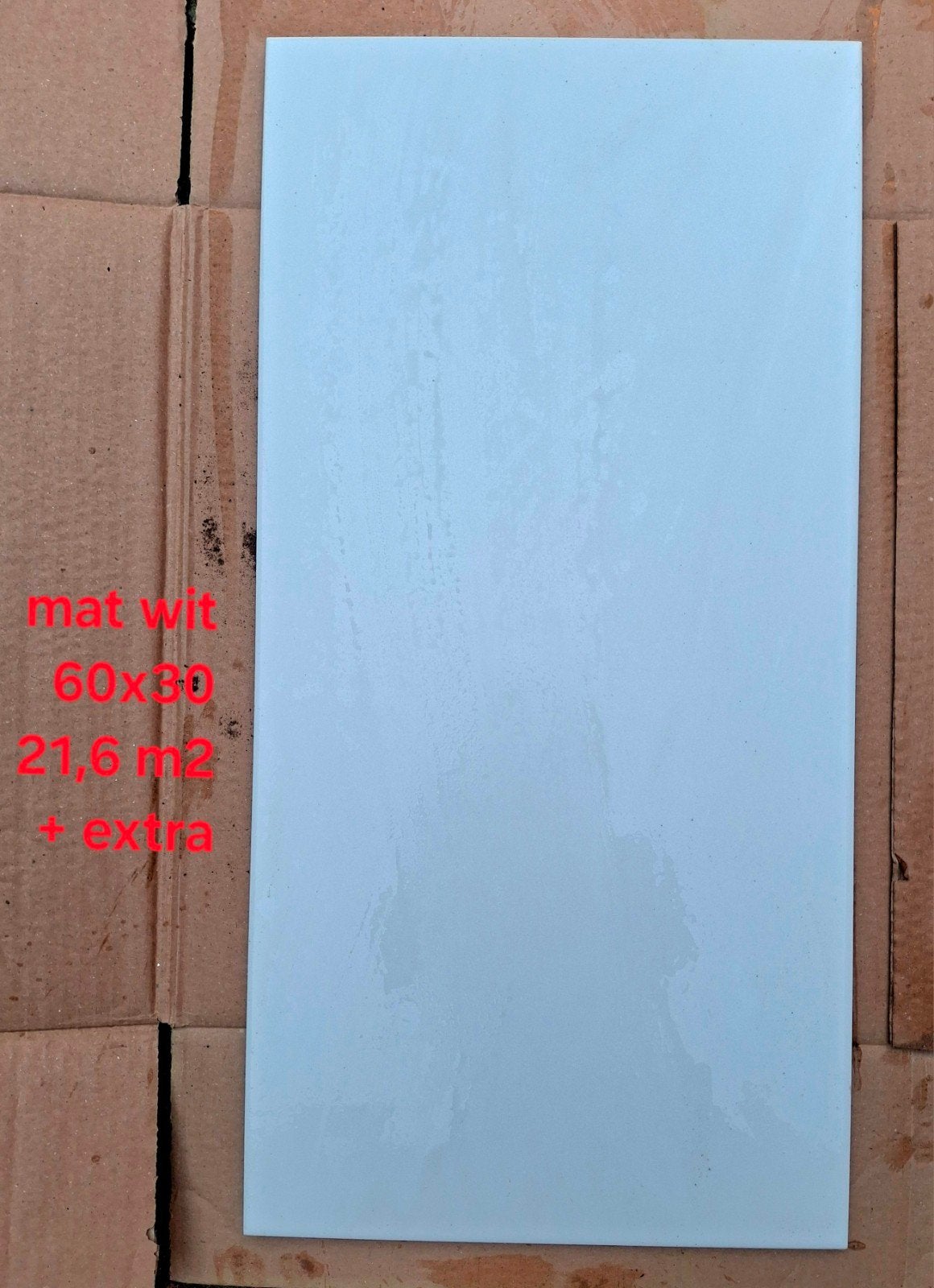 Procasa Mat Witte Wandtegels 60x30 cm - 21,6 m², Ophalen, 40 tot 60 cm, Nieuw, 10 m² of meer
