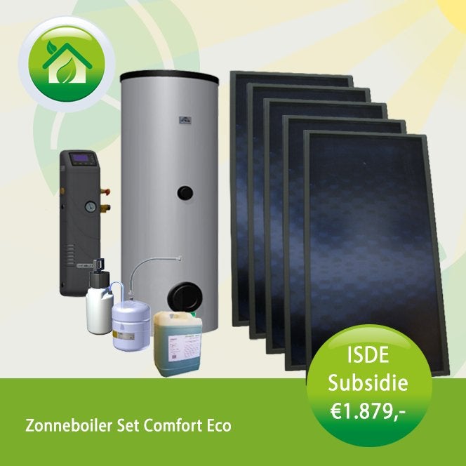 Zonneboiler compleet systeem 17 GJ (5 panelen en 500L), Doe-het-zelf en Verbouw, Geisers en Boilers, Niet ingevuld, Nieuw, Ophalen of Verzenden