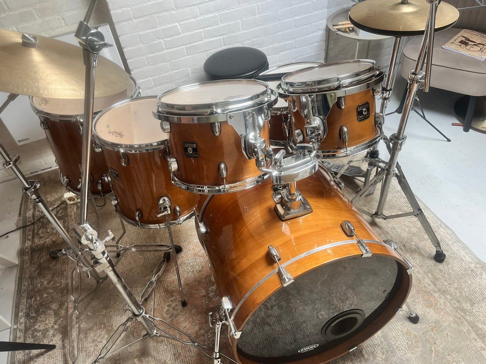 Zeer mooi en compleet Gretsch drumstel, Ophalen of Verzenden, Zo goed als nieuw, Overige merken