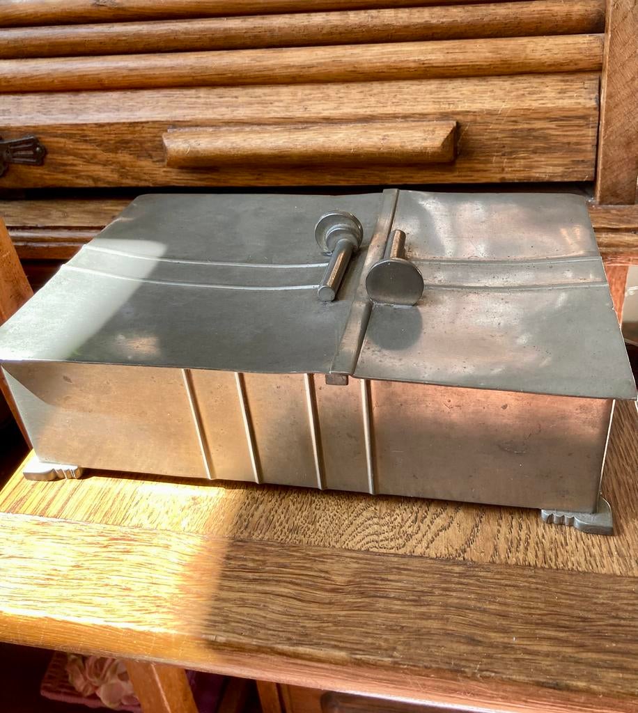 ‼️Zeldzame Art Deco GERO tin sigaren/sigarettendoos Th.Hooft, Ophalen of Verzenden