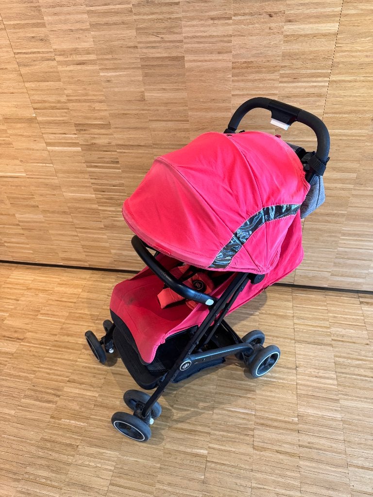 GB Qbit+ Buggy – Cherry Red – inclusief organizer, Kinderen en Baby's, Buggy's, Ophalen, Gebruikt, Overige merken, Verstelbare rugleuning