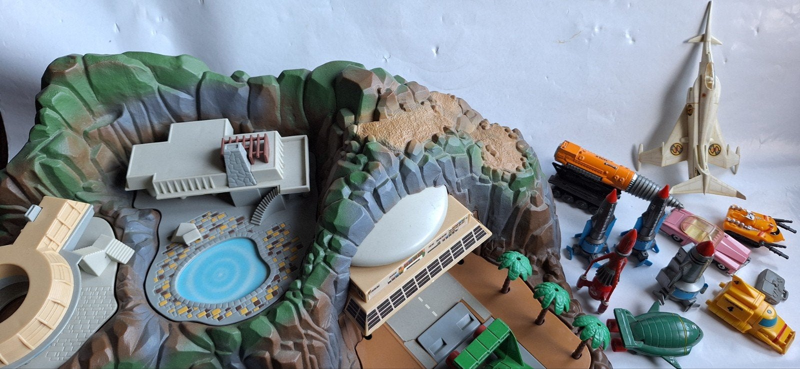 Thunderbirds Tracy Island speelset met voertuigen, Ophalen of Verzenden, Gebruikt, Jongen of Meisje