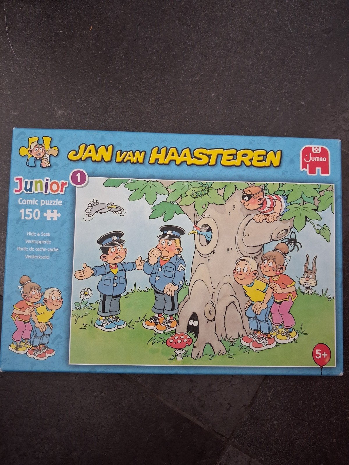jan van haasteren 150 stukjes. verstoppertje, Ophalen of Verzenden, Meer dan 50 stukjes, Zo goed als nieuw, 6 jaar of ouder