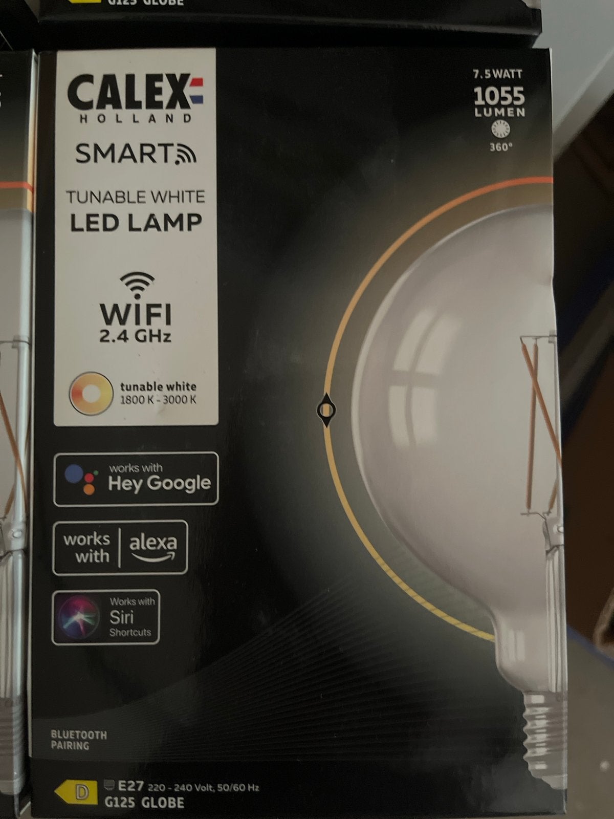 Calex Smart Tunable White LED Lamp E27 G125 Globe, Ophalen, Led-lamp, Instelbaar wit, E27 (groot)