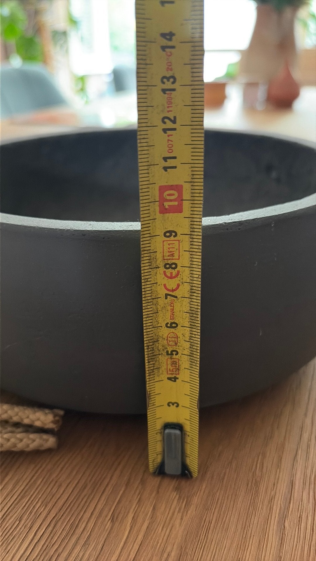 Betonnen hangpot met touw - Modern en stijlvol, Tuin en Terras, Gebruikt, Minder dan 30 cm, Minder dan 60 cm, Rond