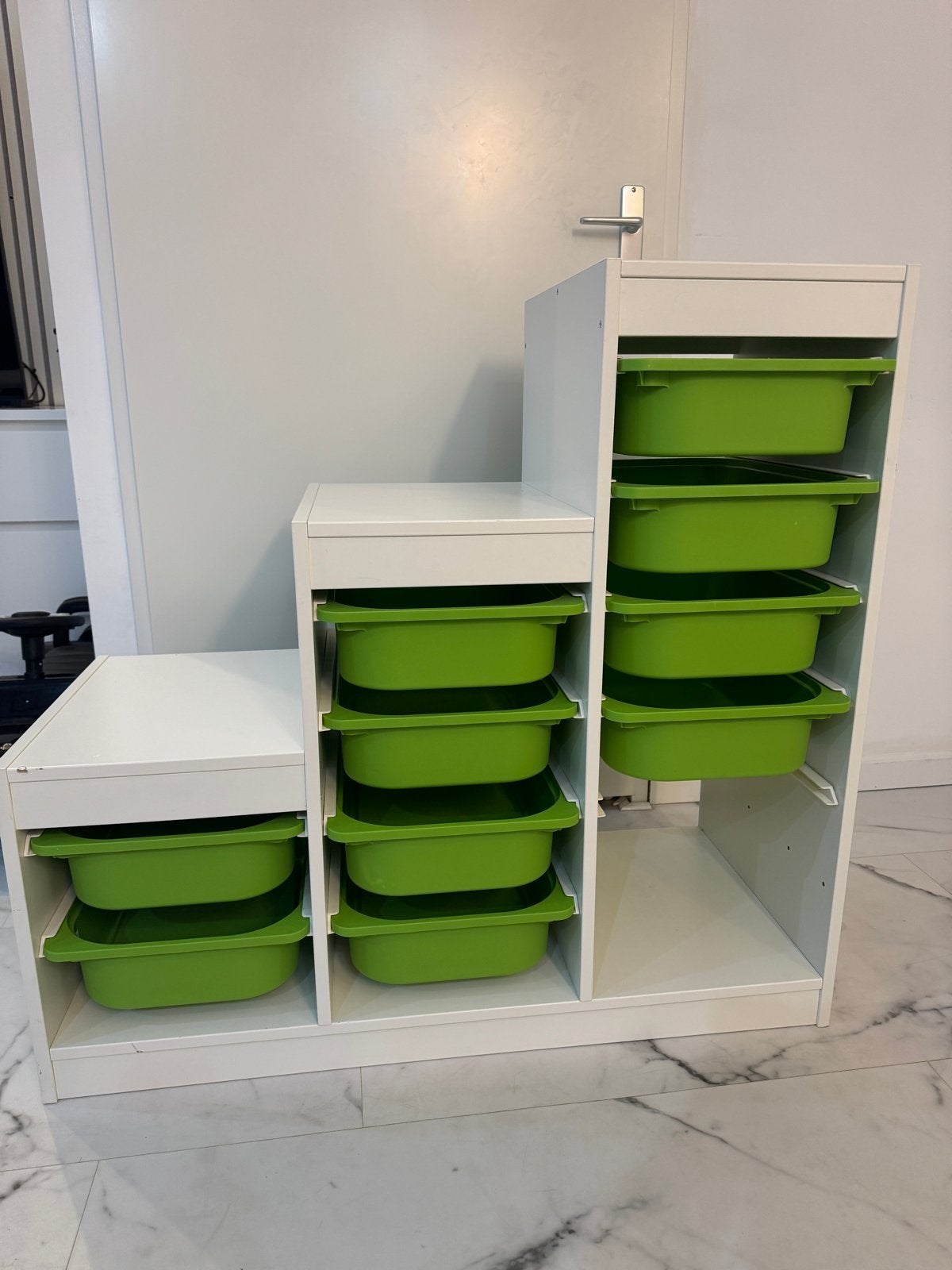 IKEA Trofast Opbergkast met Bakken - Wit/Groen, Gebruikt, Kast, 50 tot 70 cm, Ophalen of Verzenden