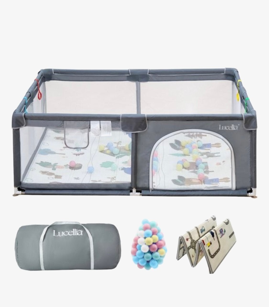 Lucellia grondbox, Kinderen en Baby's, Boxen, Ophalen of Verzenden, Nieuw, Rechthoekig, Boxkleed