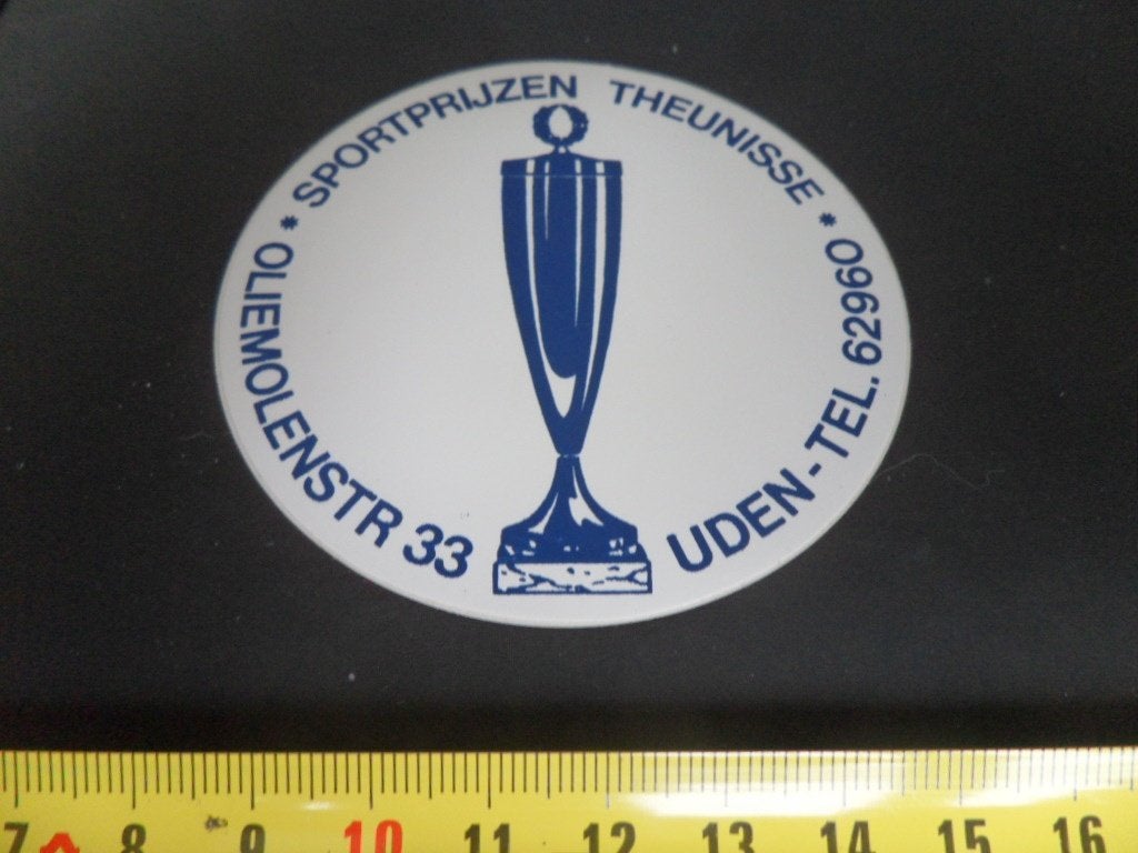 sticker Uden Sportprijzen THEUNISSE Oliemolenstraat 33, Ophalen, Zo goed als nieuw