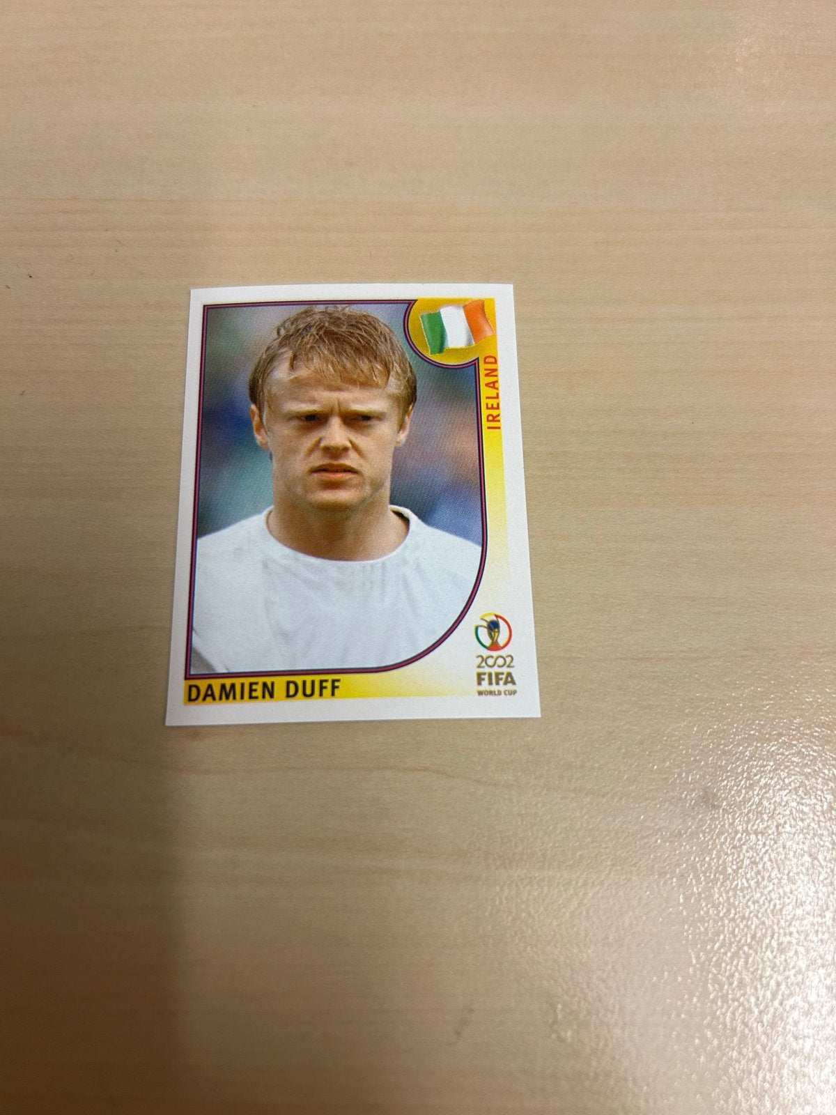 Zeldzame Panini FIFA 2002 WK Sticker - Damien Duff Ierland, Ophalen of Verzenden, Zo goed als nieuw, Sport