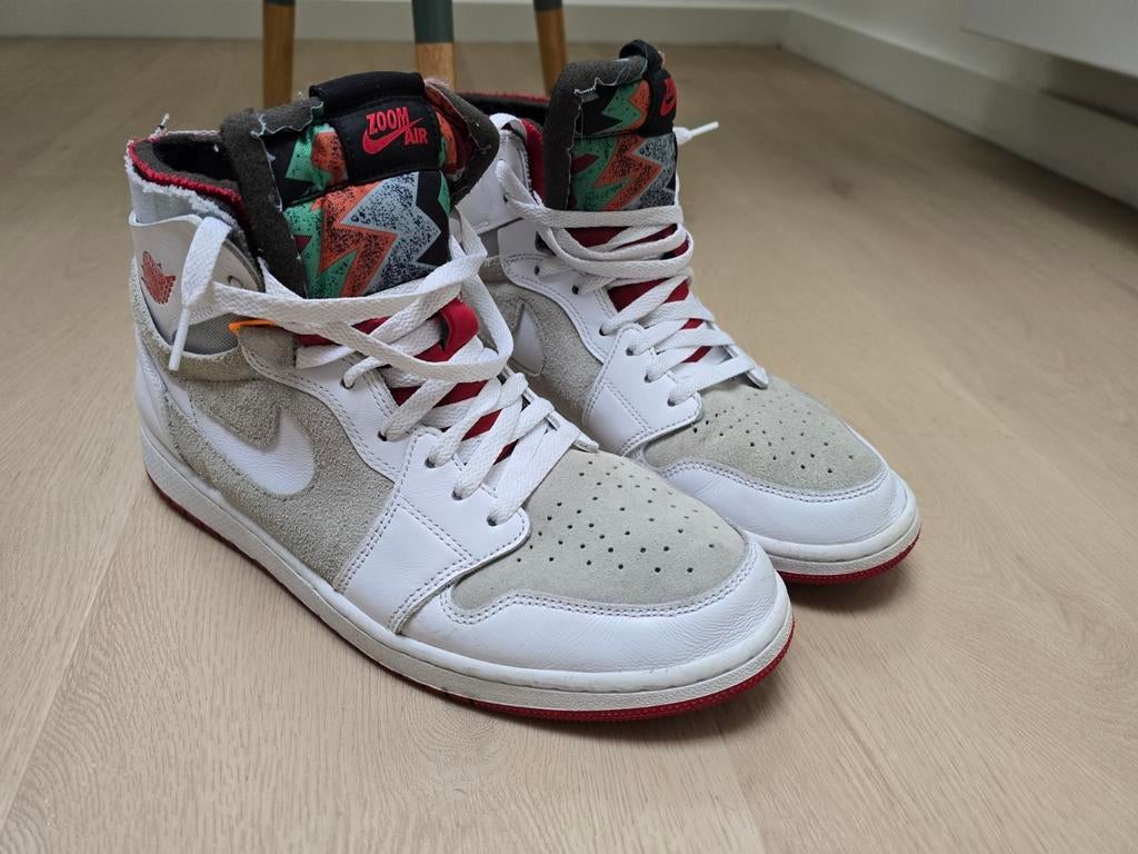 Jordan 1 High Zoom Air CMFT maat 46, Wit, Ophalen of Verzenden, Nike Air Jordan, Sneakers of Gympen