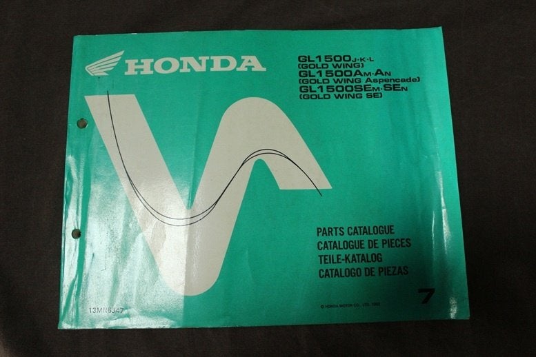 Honda GL1500 J K L SE A 1992 motorcycle parts catalogue, Ophalen of Verzenden, Honda
