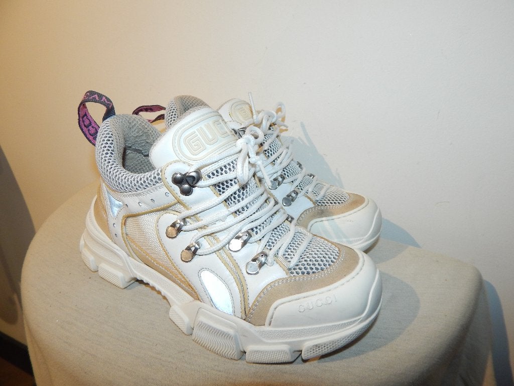 Gucci stoere sneakers veters robuste groffe sneaker wit 37, Verzenden, Wit, Gedragen, Gucci