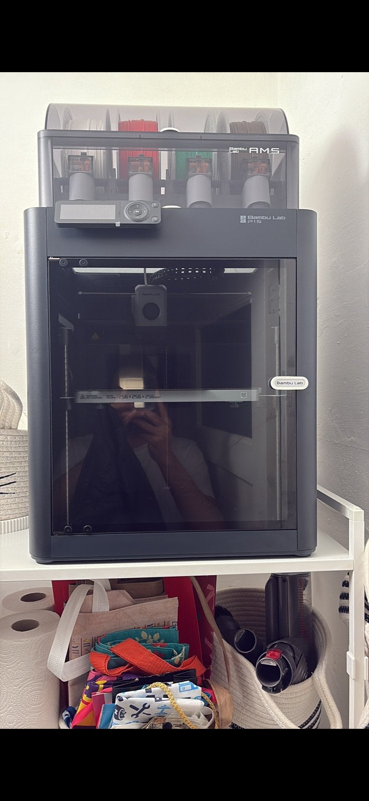 Bambu Lab P1S met AMS (Automatic Material System), Computers en Software, 3D Printers, Ophalen, Gebruikt, Filament