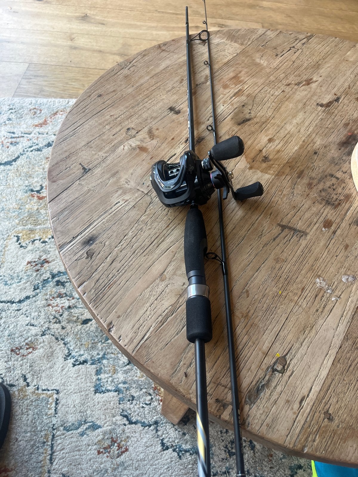 Hengel met Storm II baitcaster reel, Ophalen of Verzenden, Gebruikt, Complete hengel