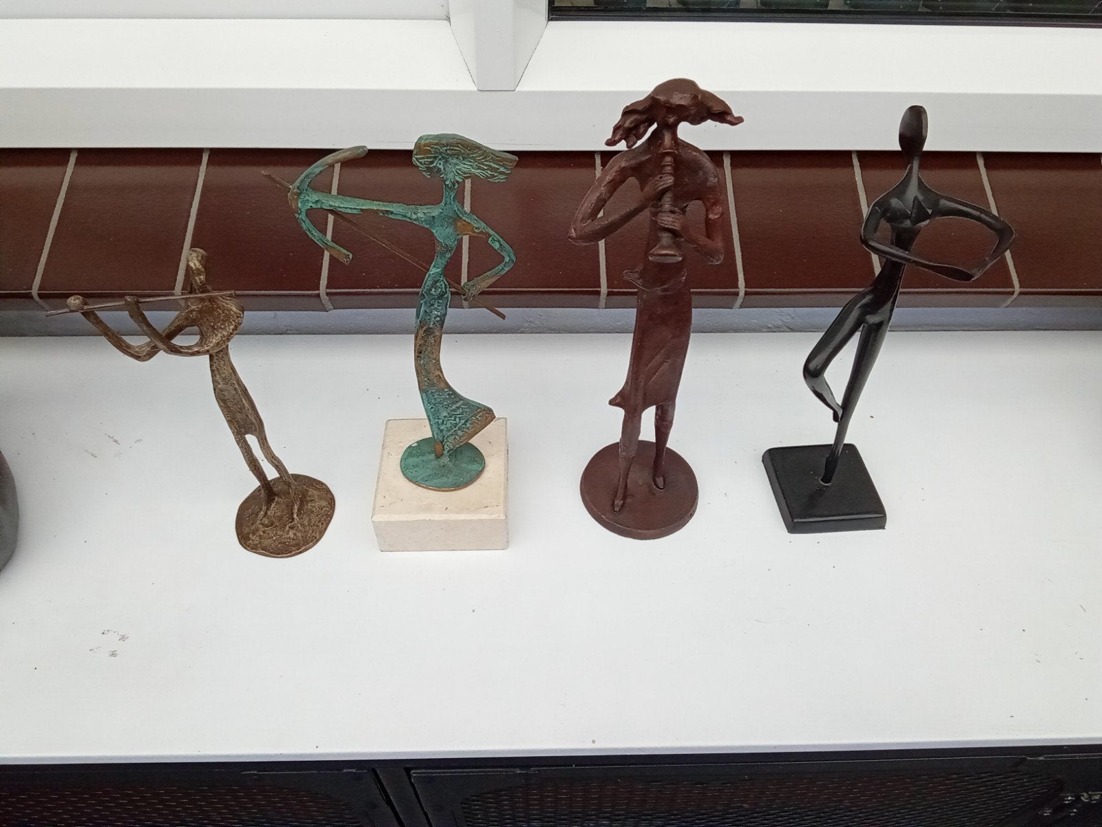 Bronzen beeldjes, diverse figuren, 23-31 cm hoog, Antiek en Kunst, Kunst | Beelden en Houtsnijwerken, Ophalen, Groep mensen, Brons