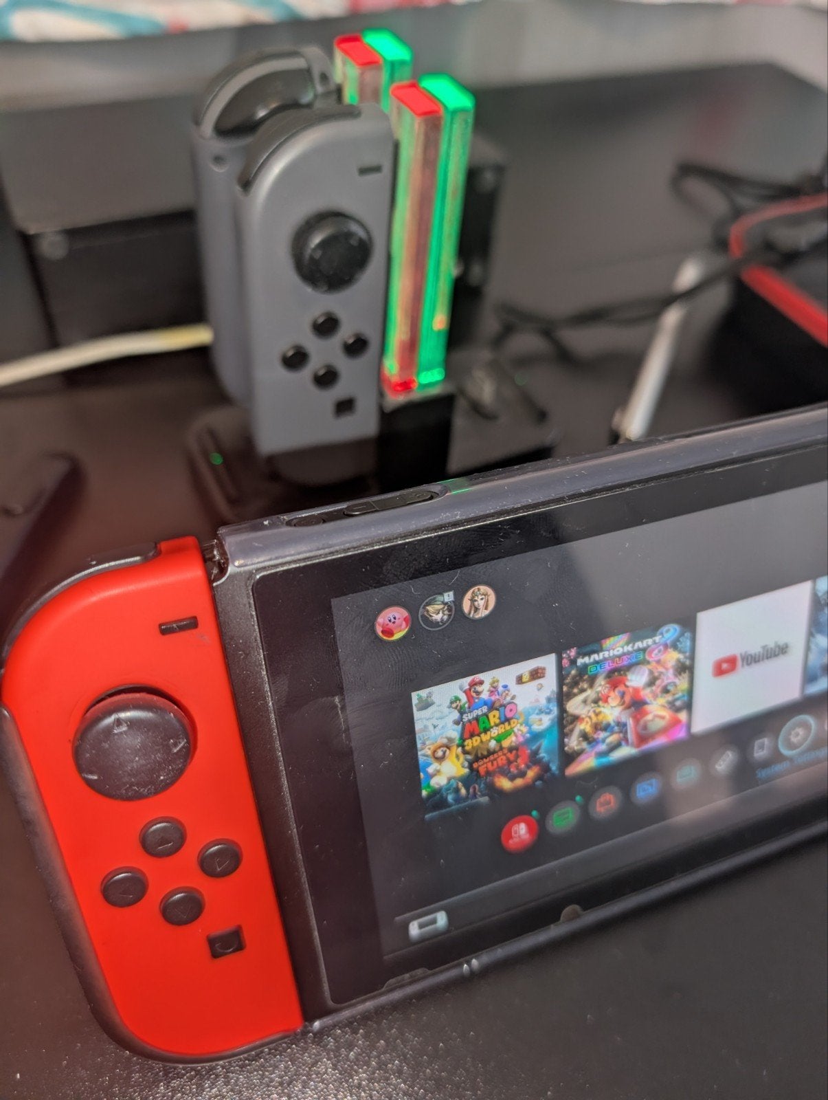 Nintendo  Switch V2 – 4 Joy-Cons – 512GB – Mario Game –, Spelcomputers en Games, Switch 2019 Upgrade, Gebruikt, Ophalen of Verzenden