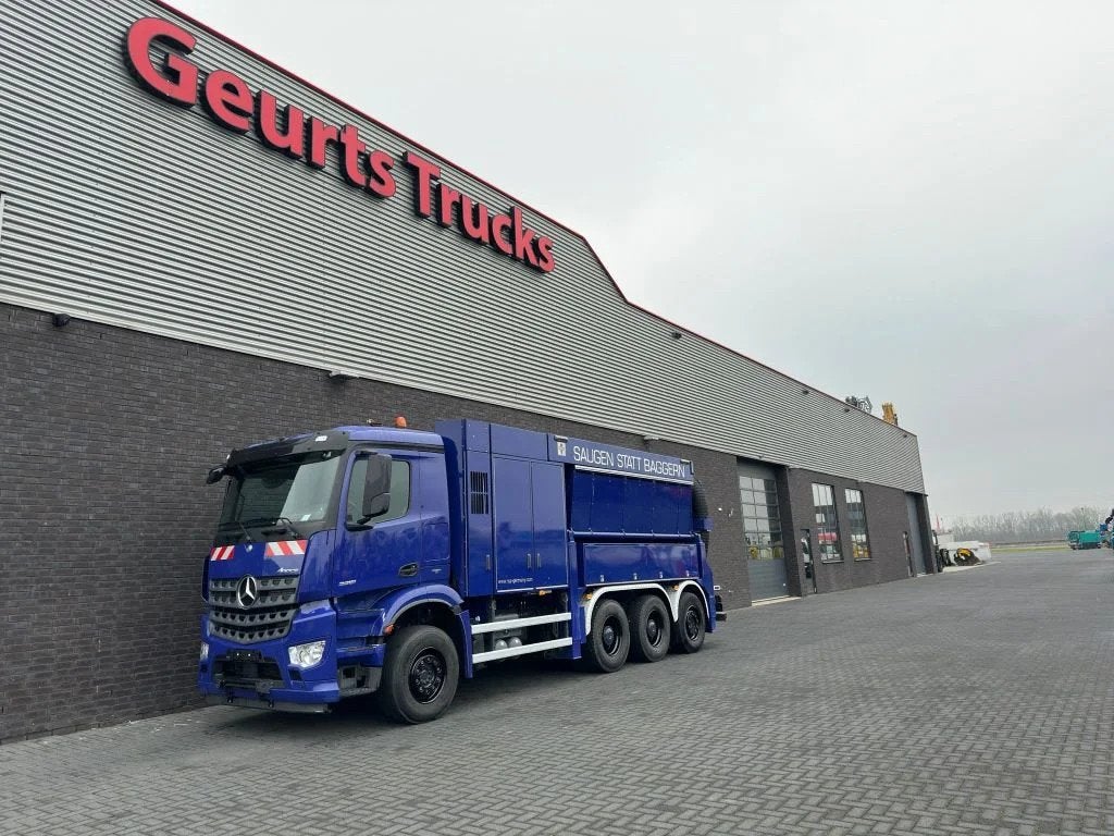 Mercedes-Benz Arocs 3251 8X4 RSP ESE 6 RD 8000 SAUGBAGGER/SU, Automaat, Euro 6, Blauw, Mercedes-Benz