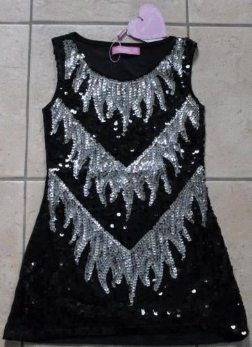 Feestelijke feest glitter jurk maat 4, Kinderen en Baby's, Kinderkleding | Maat 98, Zo goed als nieuw, Meisje, Jurk of Rok, Ophalen of Verzenden