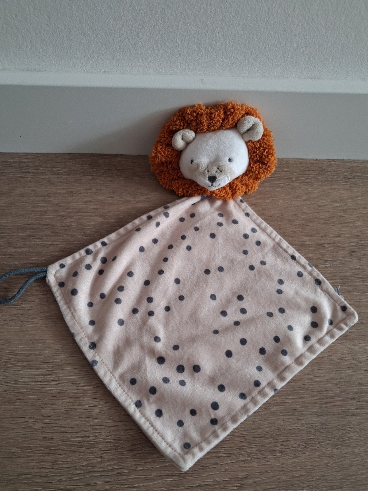 Knuffeldoekje Prenatal leeuw leeuwtje stippen doekje L119, Ophalen of Verzenden