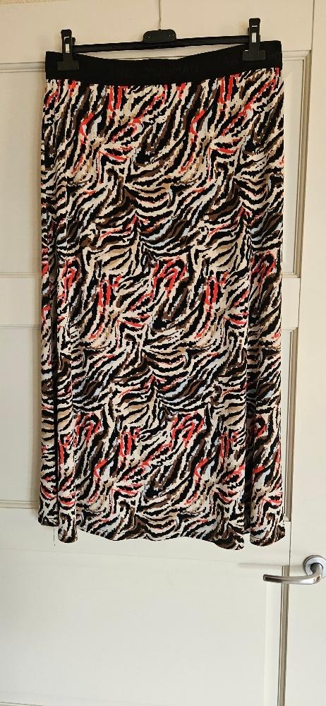 Andcowoman &co woman lange rok maat XL zwart rood beige, Overige kleuren, Maat 46/48 (XL) of groter, &Co Woman, Ophalen of Verzenden