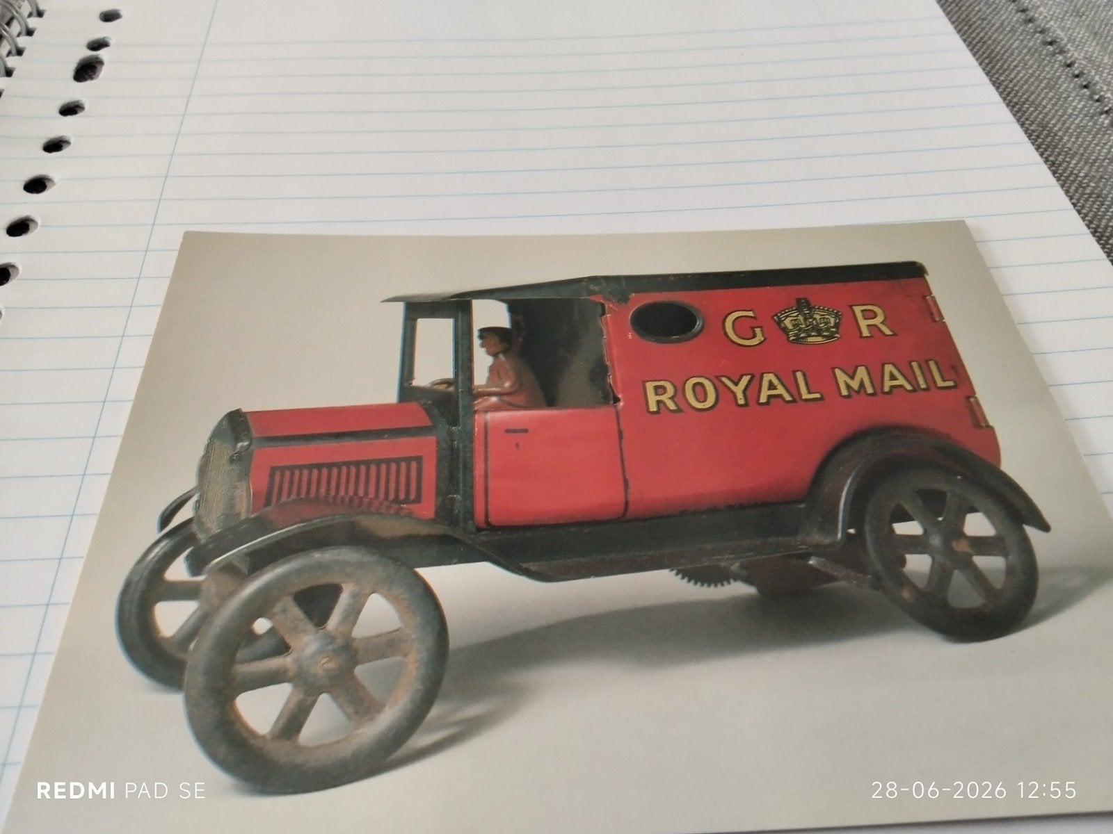 Ansichtkaart blikken speelgoed Royal Mail Van 1928, Verzamelen, Ophalen of Verzenden, 1920 tot 1940, Ongelopen