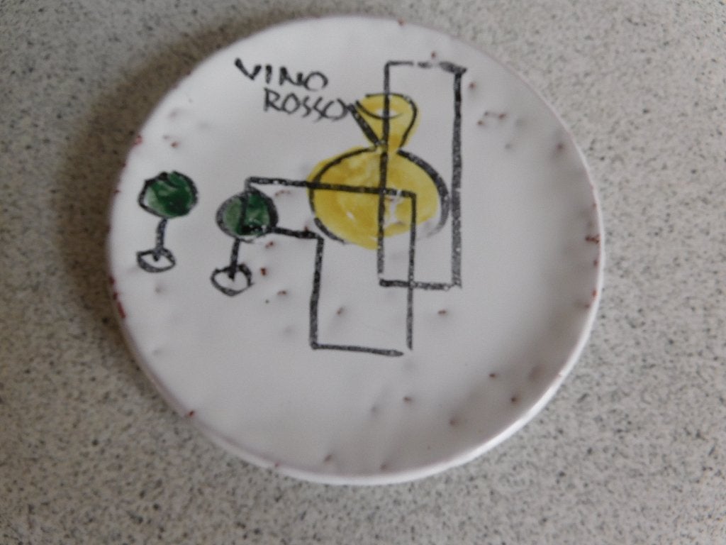Tapas Bord Vino Rosso Geel 14 cm, Overige merken, Keramiek, Ophalen of Verzenden, Zo goed als nieuw