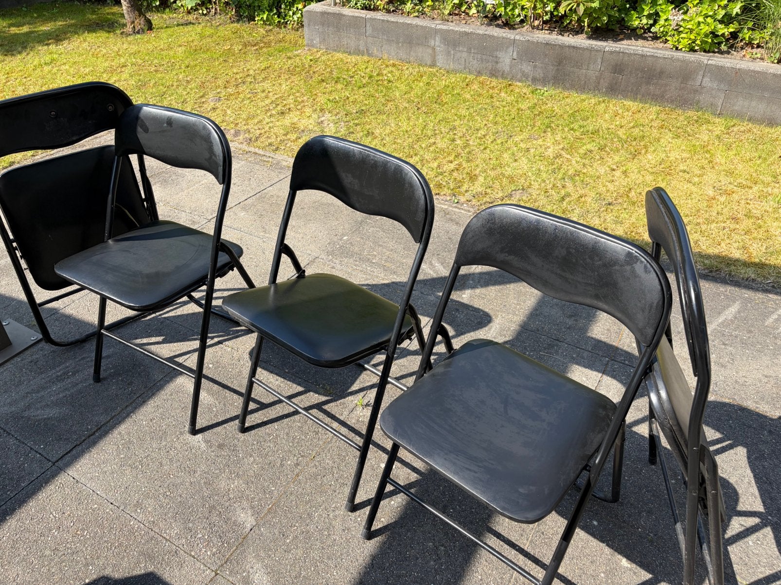 Klapstoeltjes te koop, Tuin en Terras, Tuinstoelen, Ophalen, Gebruikt, Metaal, Inklapbaar