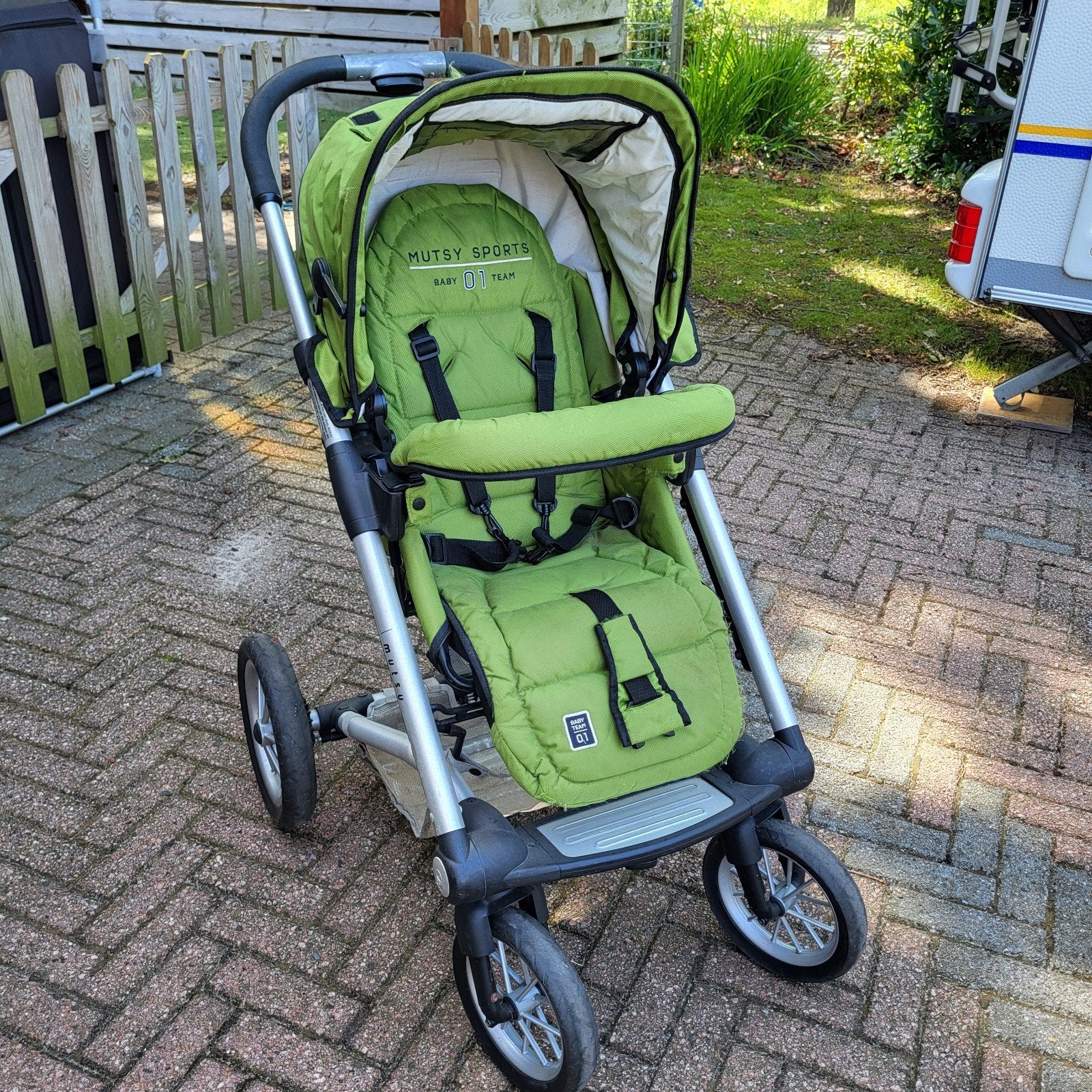Mutsy Sport Combiwagen - Complete set met reiswieg, Ophalen, Gebruikt, Verstelbare duwstang, Combiwagen