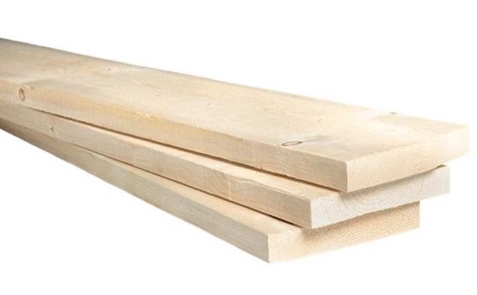 Steigerplanken Gedroogd 3,0 x 20,0 x 500 cm blank € 18,75, Ophalen, Planken, Nieuw, Hardhout