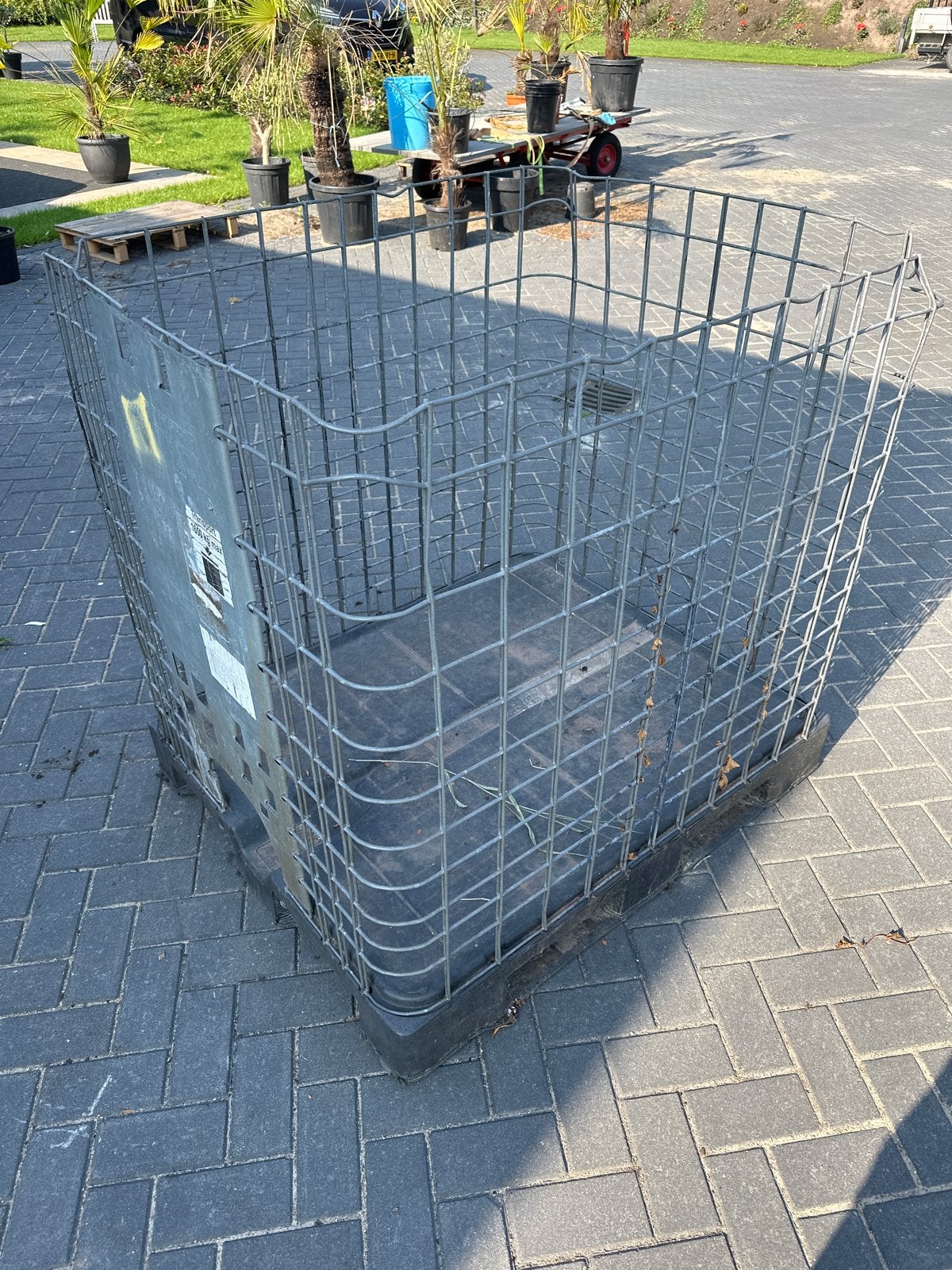 IBC kooi met kunststof pallet 120x100 cm, Ophalen, 100 cm of meer, 60 cm of meer, 50 cm of meer