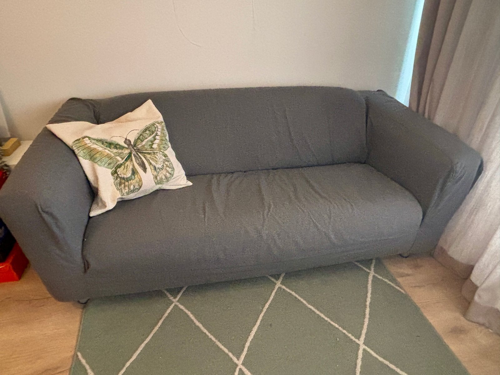 Ikea Klippan bank - 2-zitsbank grijs, Ophalen, Gebruikt, 150 tot 200 cm, Tweepersoons