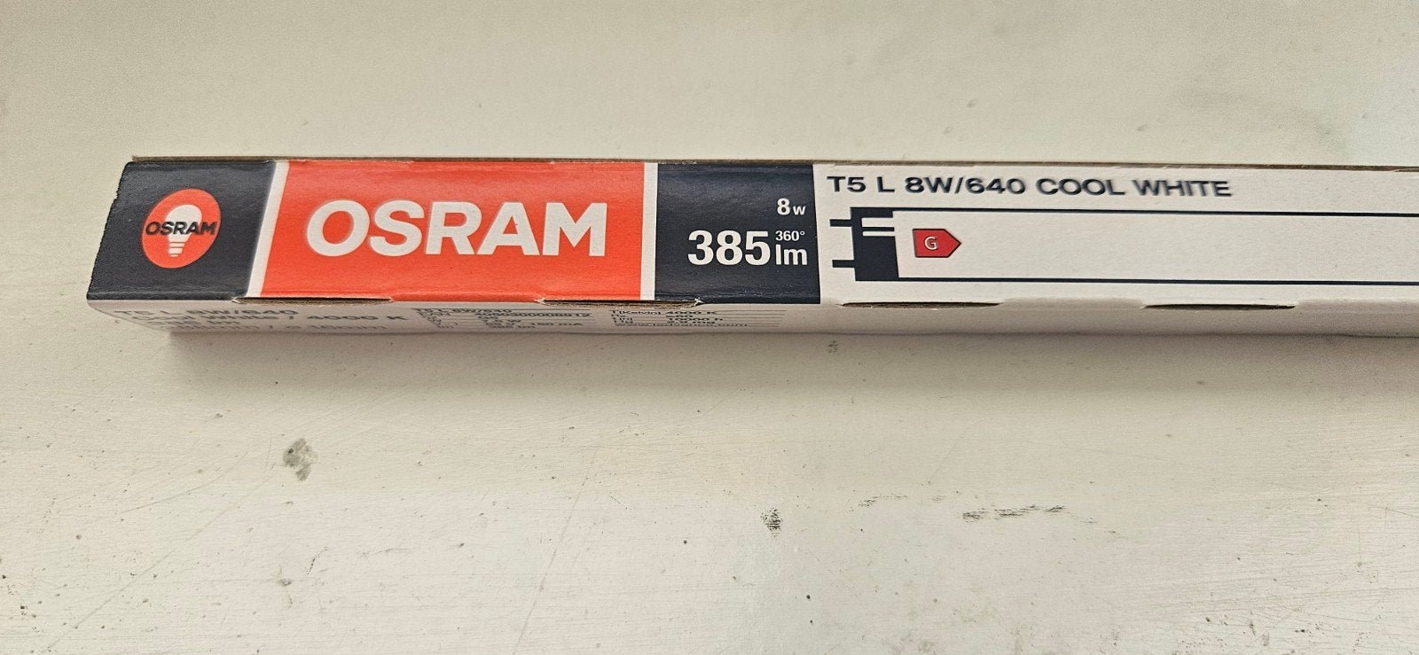 5 L Osram TL buis.
8W/640 Cool White G5 288mm

7 euro

Verze, Huis en Inrichting, Ophalen of Verzenden, Nieuw, Overige fittingen