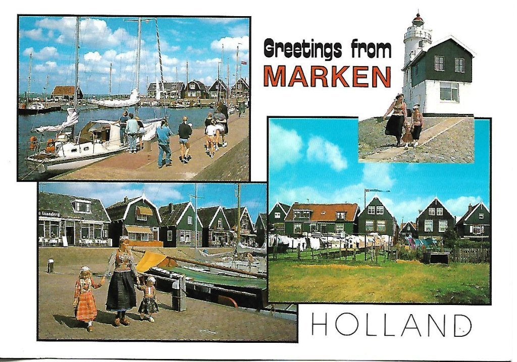 Marken- -3-luik., Verzenden, 1980 tot heden, Gelopen, Noord-Holland