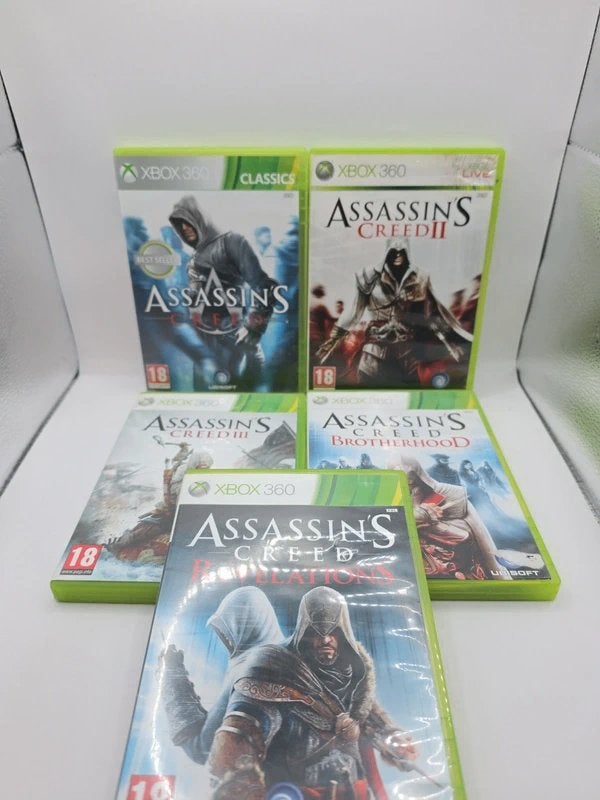 Assassin’s Creed Xbox 360 Set – 5 Games, Gebruikt, Vanaf 18 jaar, Ophalen of Verzenden, Microsoft Corporation One Microsoft Way Redmond, WA 98052-6399 United States of America (Verenigde Staten) 📞 Telefoon: +1 425-882-8080 support@microsoft.com